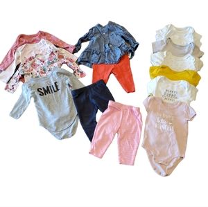 🎉HP🎉 Baby Girl Clothing Bundle - Size 6 Months - Set of 14 Items - EUC